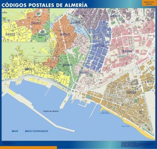 Mapa Europa códigos postais de parede