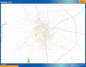 Mapa Benin City en Nigeria