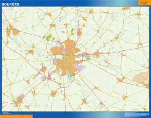 Mapa Bourges en Francia