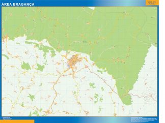 Mapa parede faibo espanha e portugal plastificiado enrola