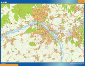 Mapa Mainz en Alemania