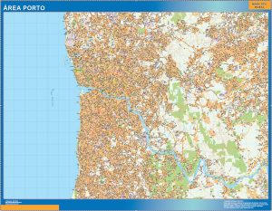 Mapa Porto área urbana 1