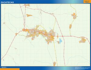 Mapa Zacatecas en Mexico