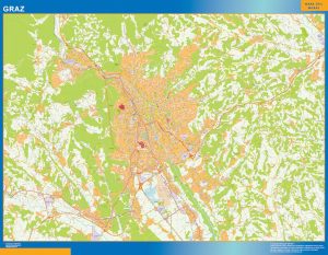 Mapa de Graz en Austria