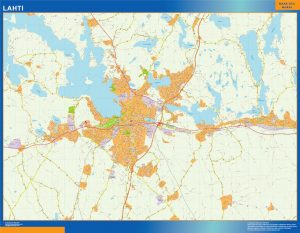 Mapa de Lahti en Finlandia